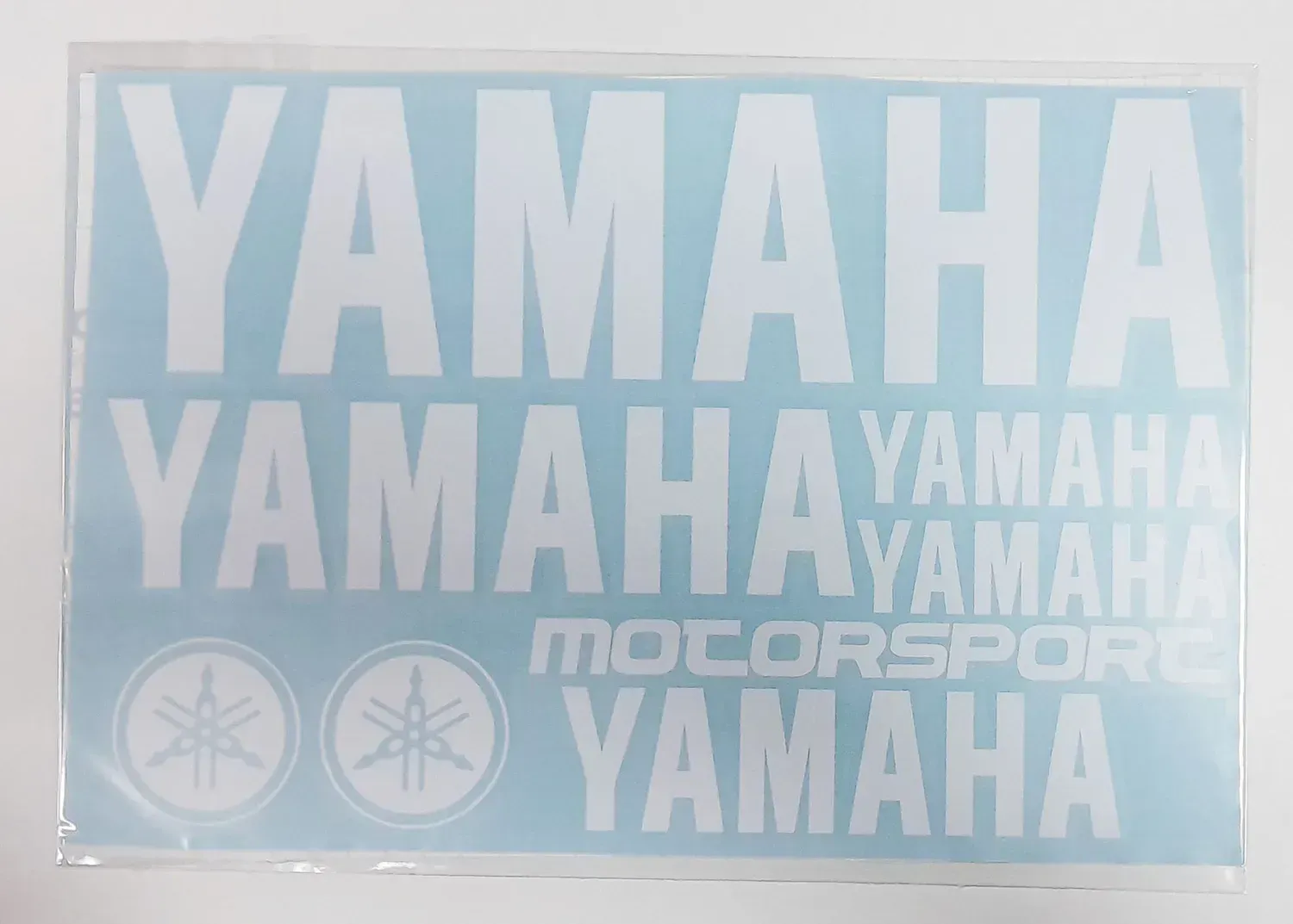 Наклейка лист Yamaha під оригінал біла