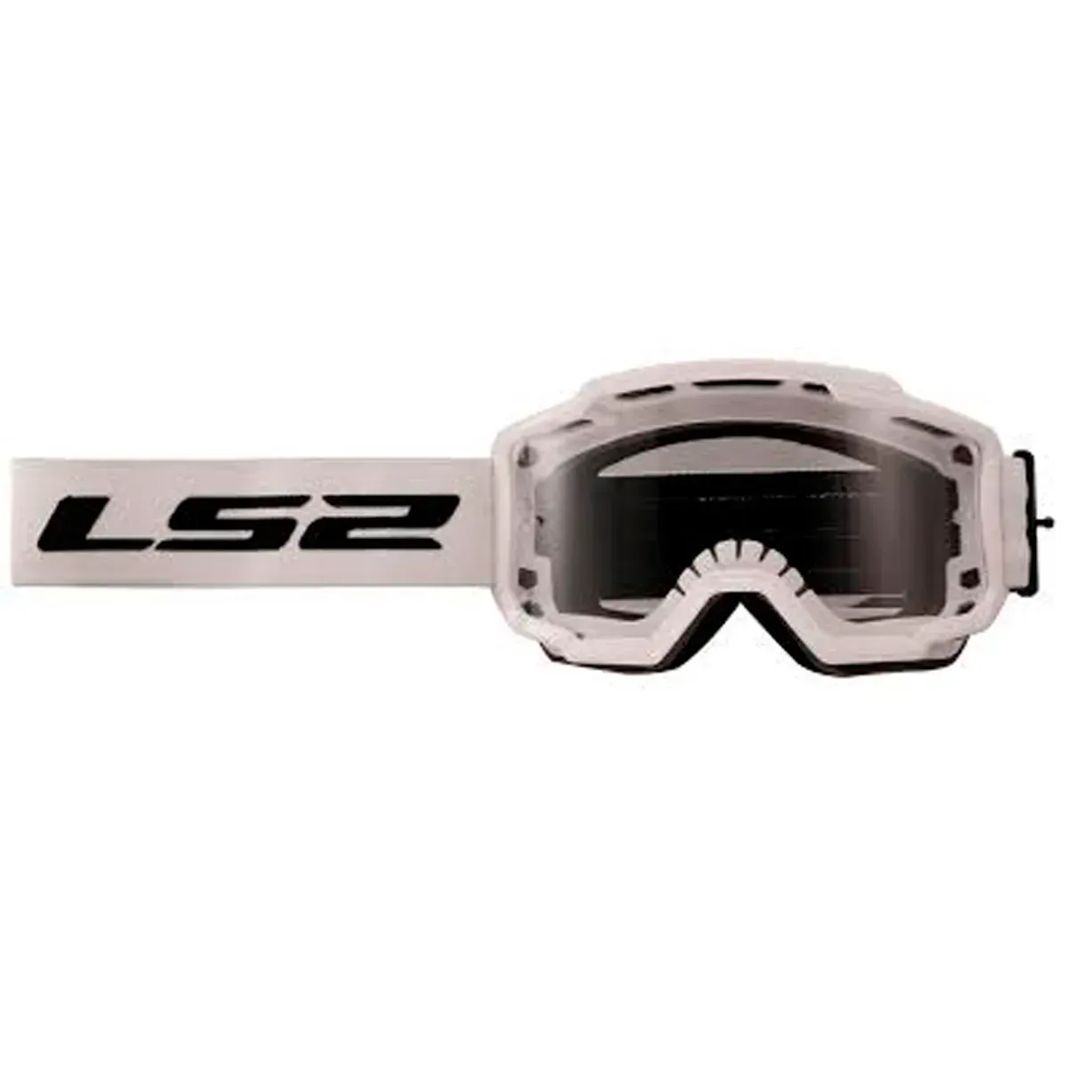 Маска кросова LS2 CHARGER White Clear Lens