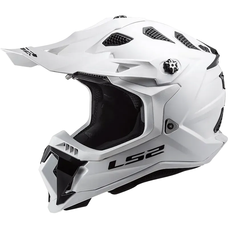 Мотошолом LS2 MX700 Subverter Evo Single Mono Gloss White S