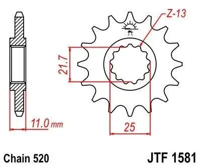 Зірка ведуча JT JTF1581.16