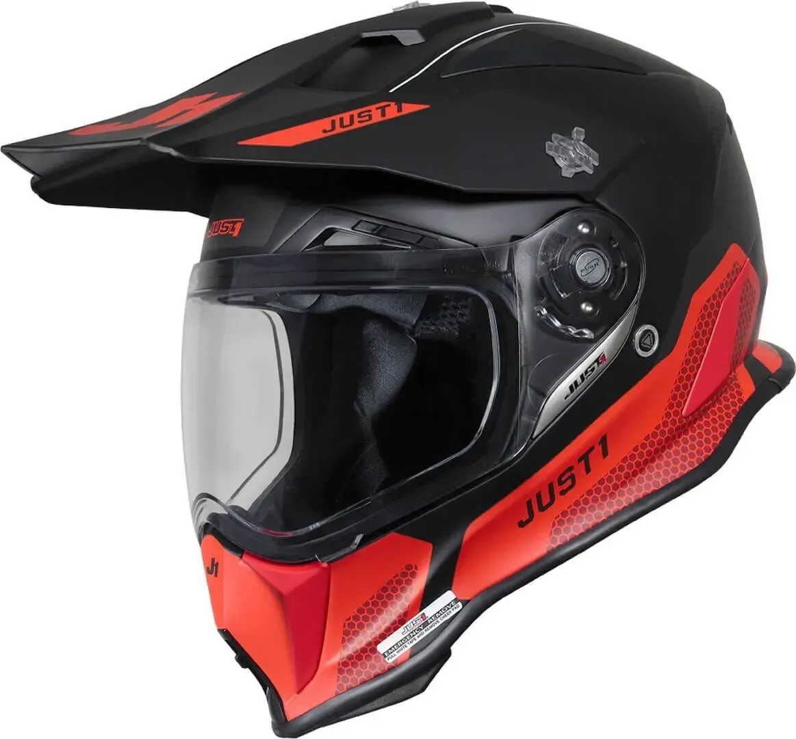 Мотошолом Just1 J14-F Elite Fluo Red Black XL