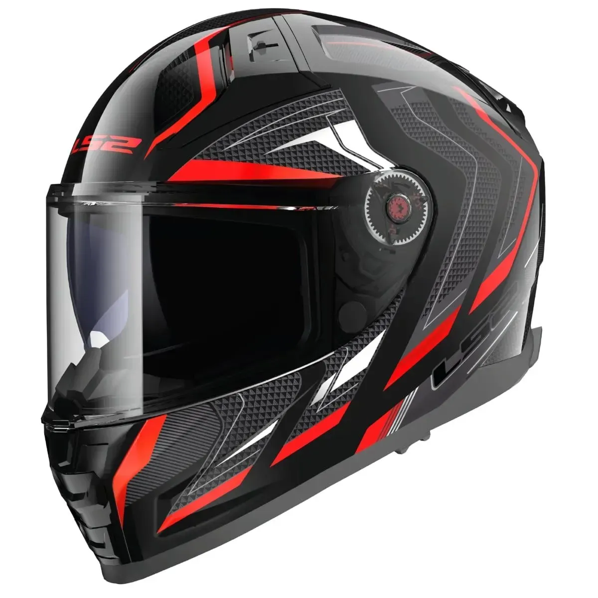 Мотошолом LS2 FF811 Vector 2 Alizer Black Red