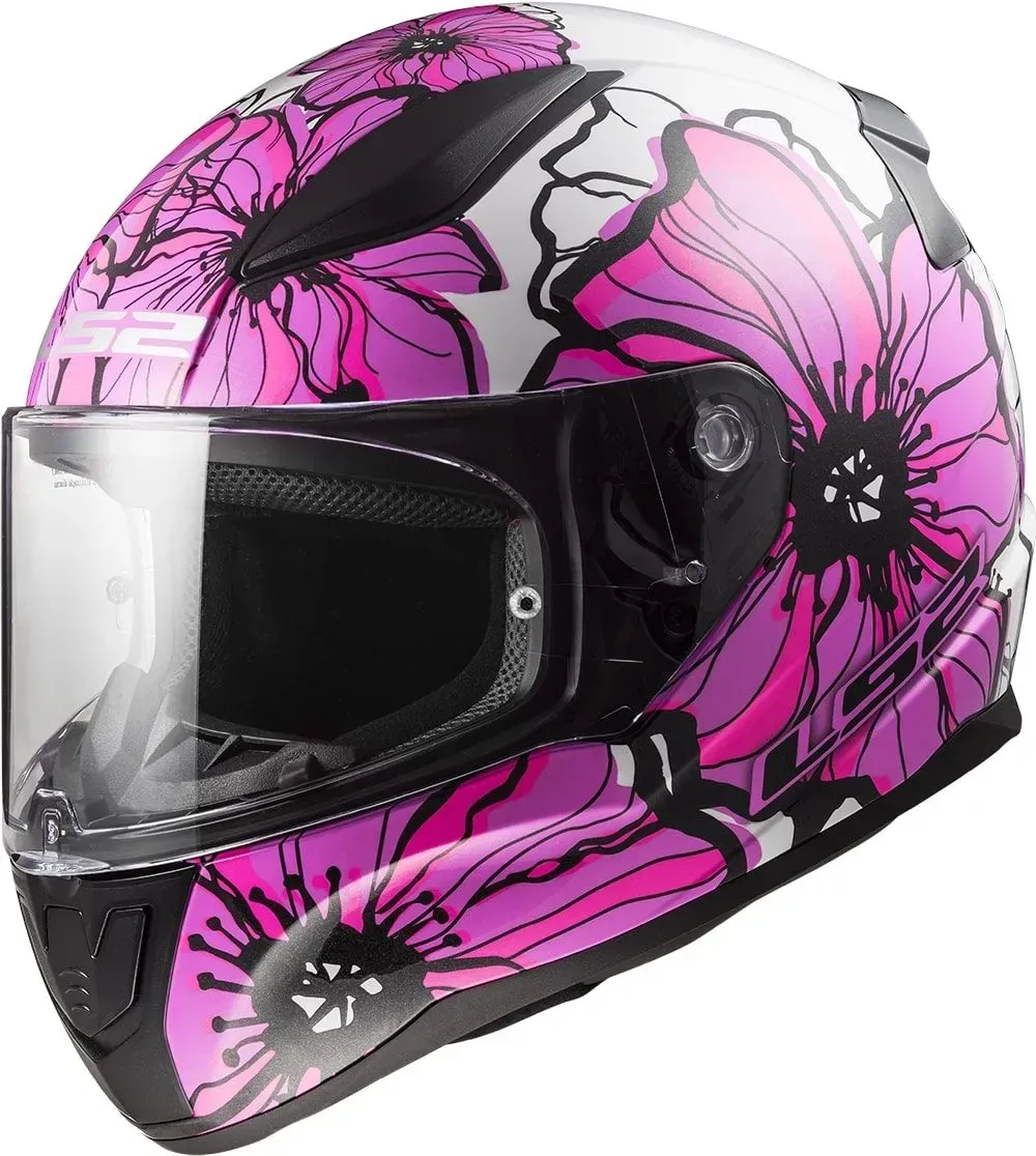 Мотошолом LS2 FF353 Rapid 2 Poppies Pink XXXL