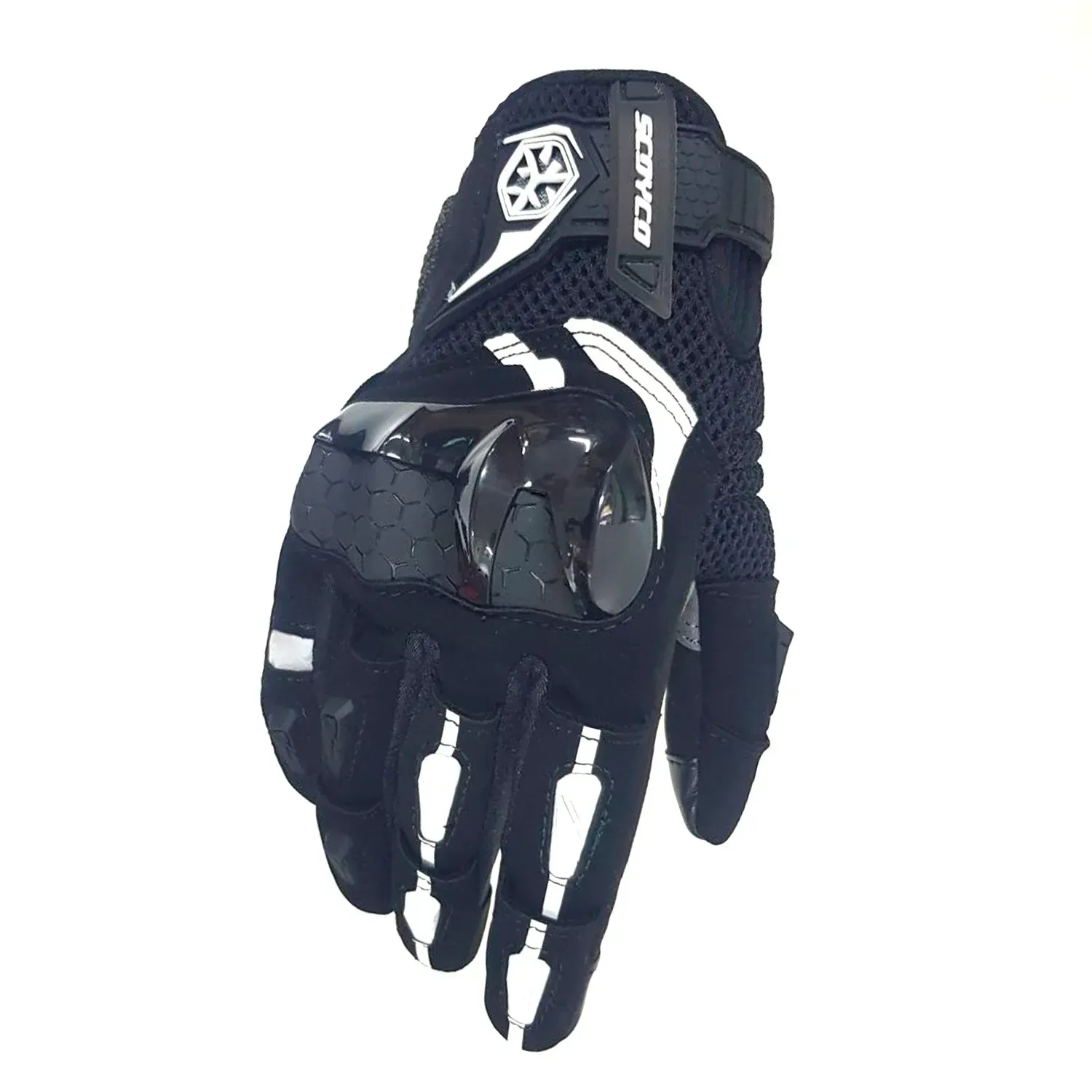 Моторукавички жіночі Scoyco MC117W Lady Black White S