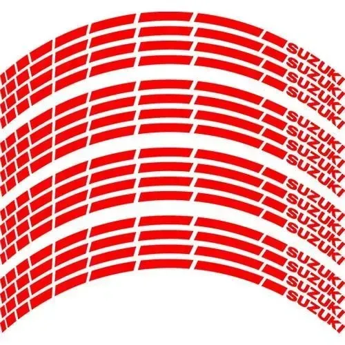 Наклейка на обід колеса Suzuki Red