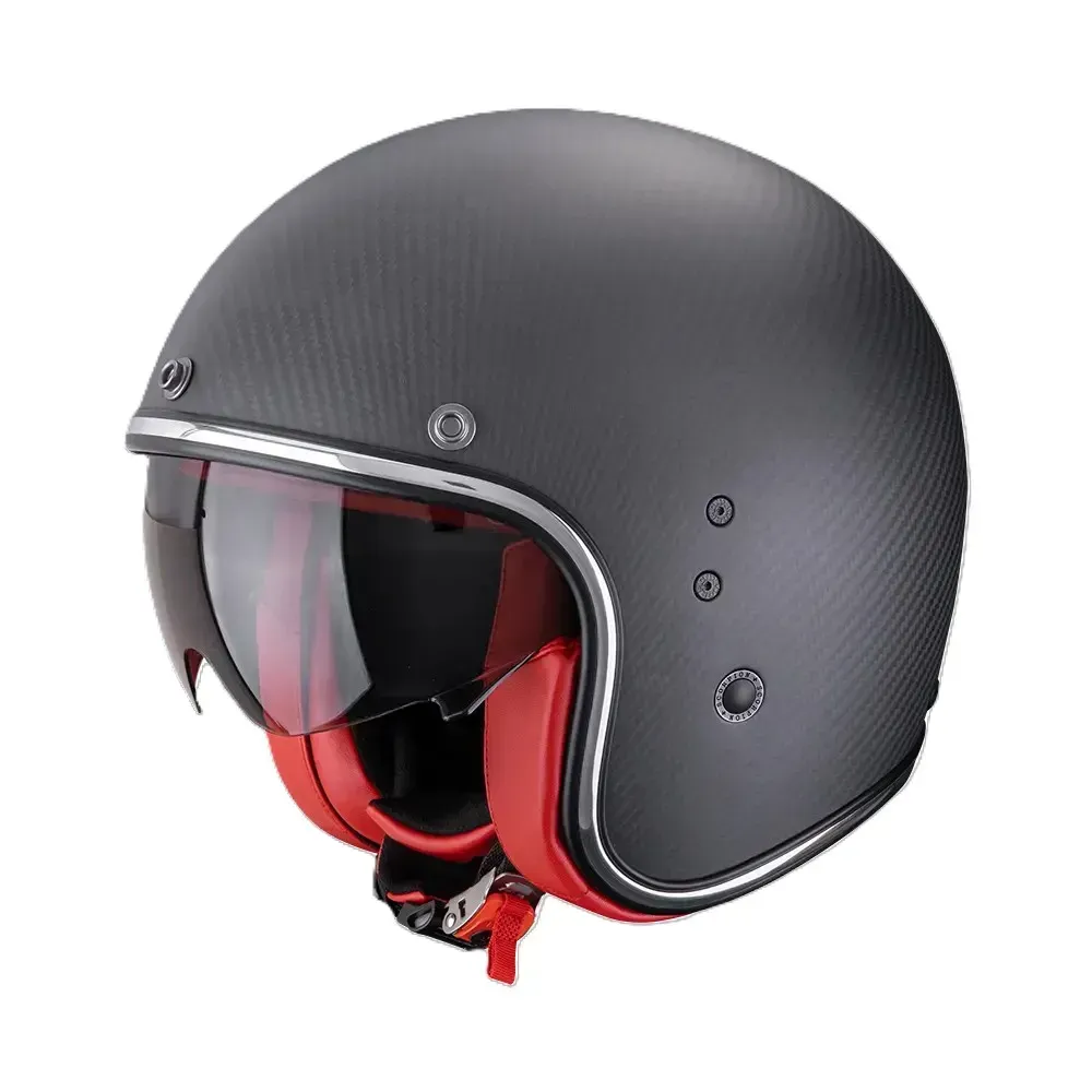 Мотошолом SCORPION BELFAST CARBON EVO Black Red L