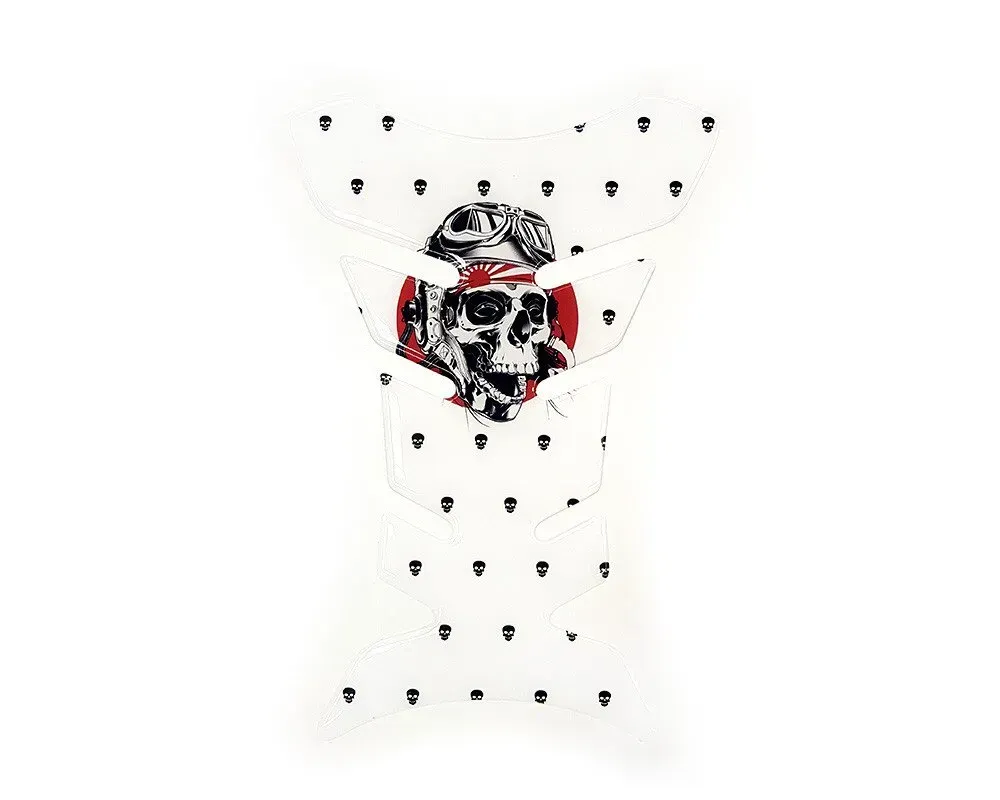 Наклейка на бак NB-1 Skull Aviator White