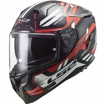 Мотошолом LS2 FF327 Challenger Spin Black Red White
