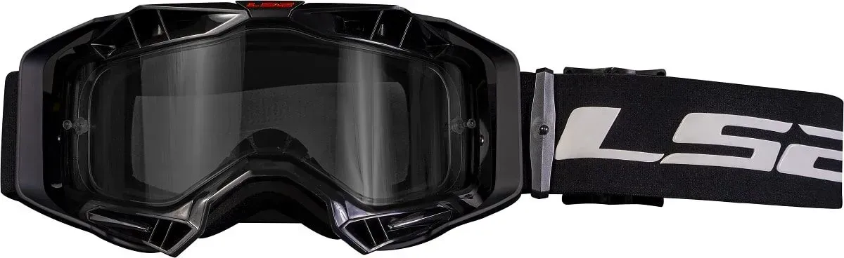 LS2 Aura Enduro Series Goggle Black With Clear Visor