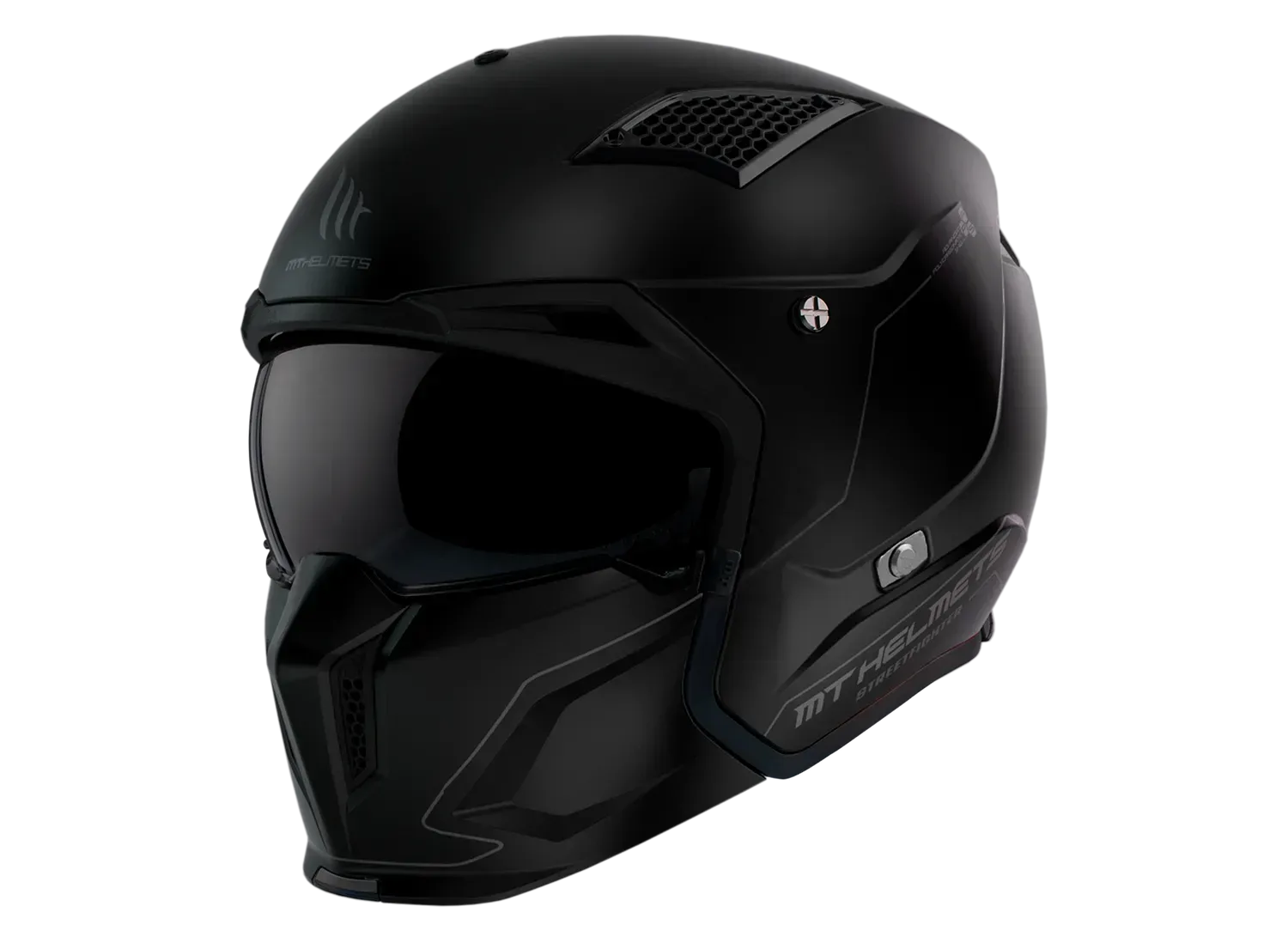 Мотошолом MT STREETFIGHTER SV S Solid A1 Matt Black ECE2206 XS