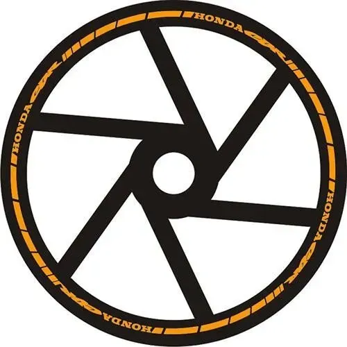 Наклейка на обід колеса Honda CBR Orange