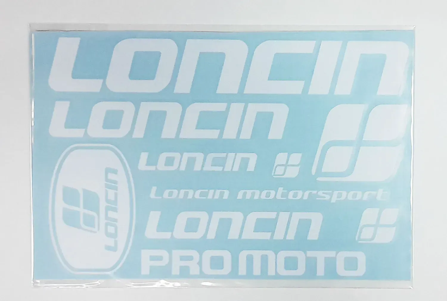 Наклейка лист Loncin під оригінал біла