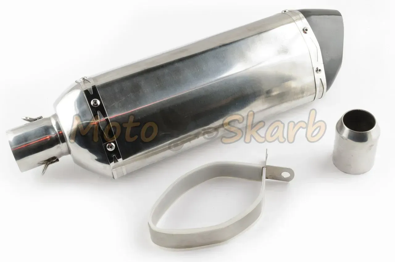 Глушник прямоток 460 * 105 600cc Chrome Black G-1668