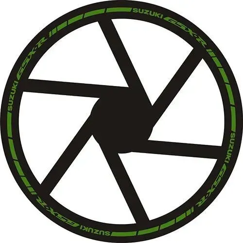 Наклейка на обід колеса Suzuki GSX-R Green
