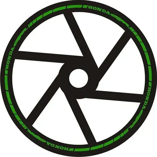 Наклейка на обід колеса Honda CBR Green