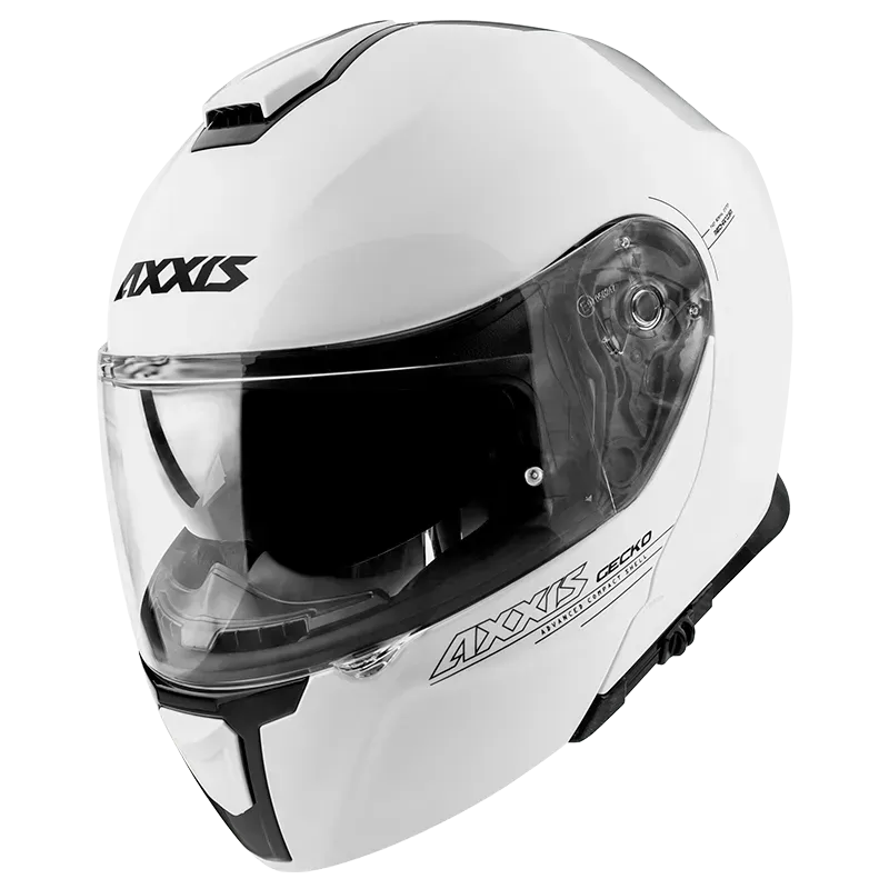 Мотошолом AXXIS GECKO Solid A0 Gloss White L