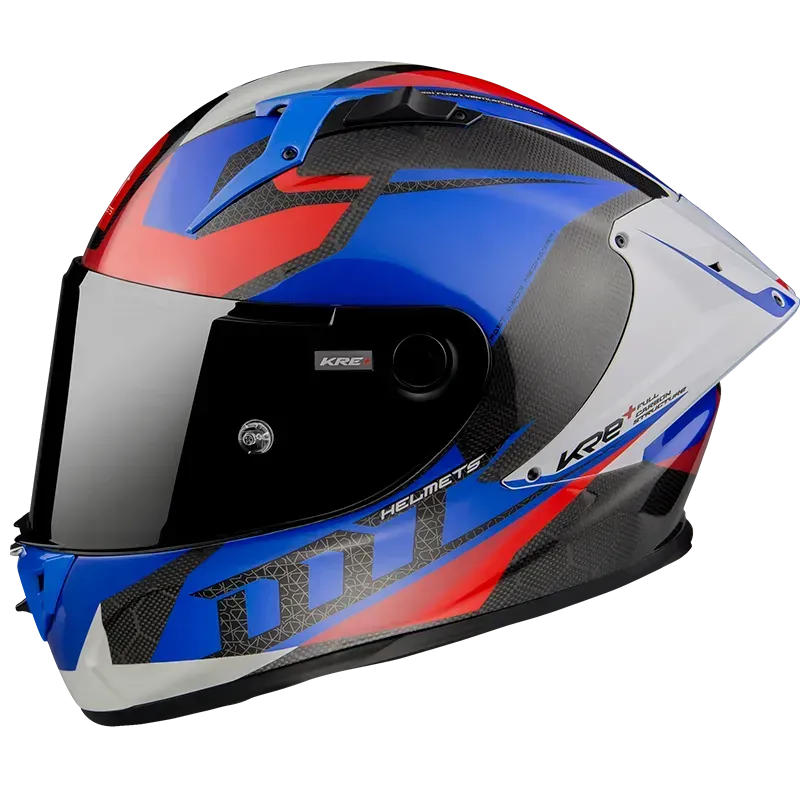 Мотошолом MT KRE+ Carbon Projectile D7 Gloss Pearl Blue XS