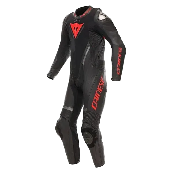 Мотокомбінезон Dainese DEMON SPRINT PERF 1PC LEATHER SUIT BLACK BLACK RED-LAVA 56
