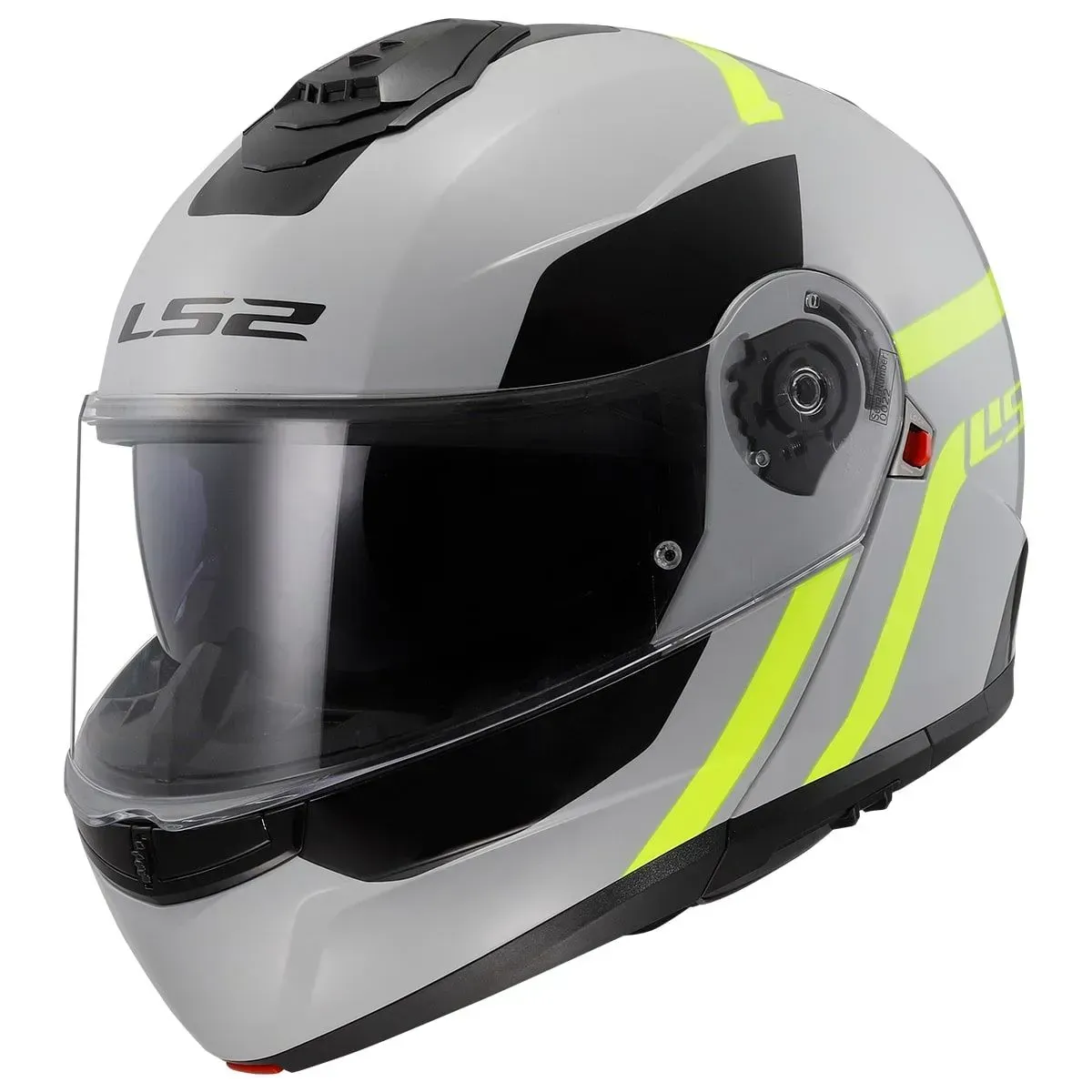 Мотошолом LS2 FF908 Strobe II Autox Grey H-V Yellow XXXL