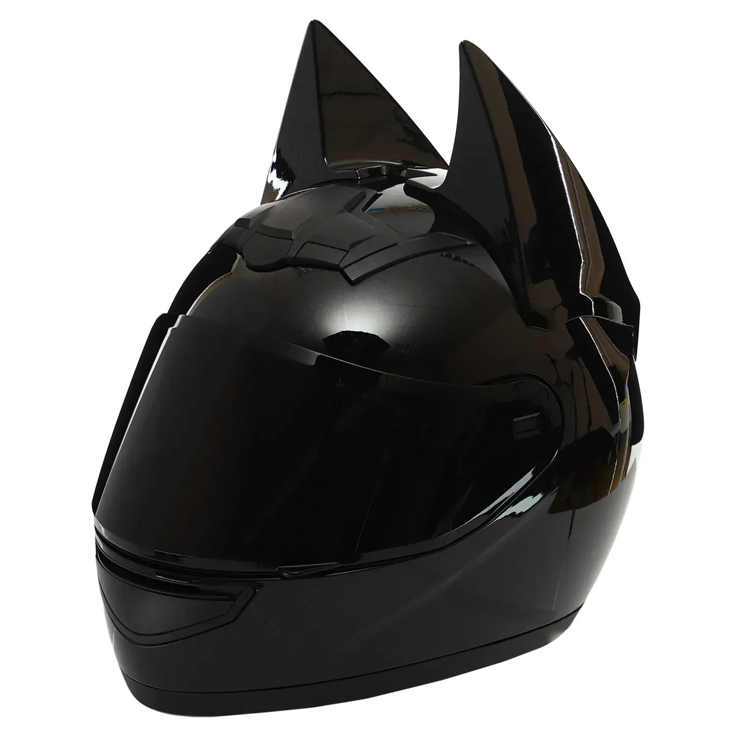 Мотошолом бетмен Nitrinos NEKO HNJ Gloss Black L-XL