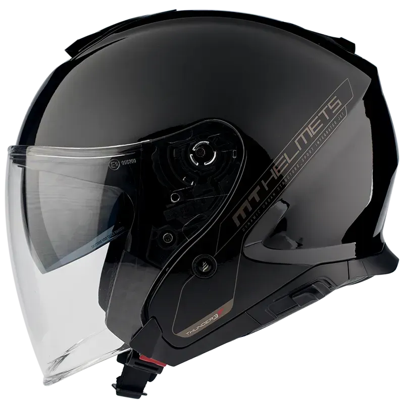 Мотошолом MT THUNDER 3 Jet Solid Gloss Black L