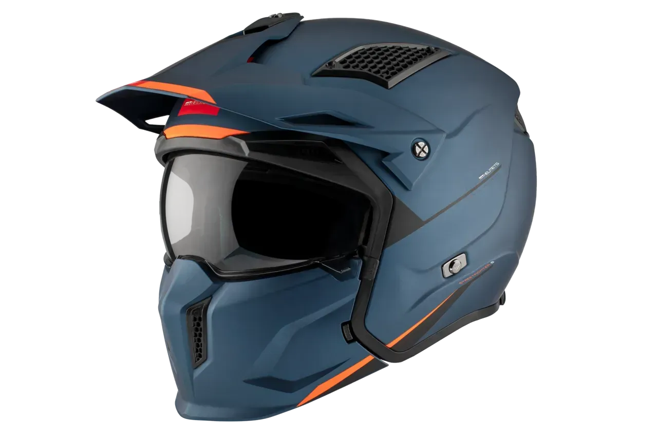 Мотошолом MT STREETFIGHTER SV S Solid A7 Matt Blue ECE2206 XS