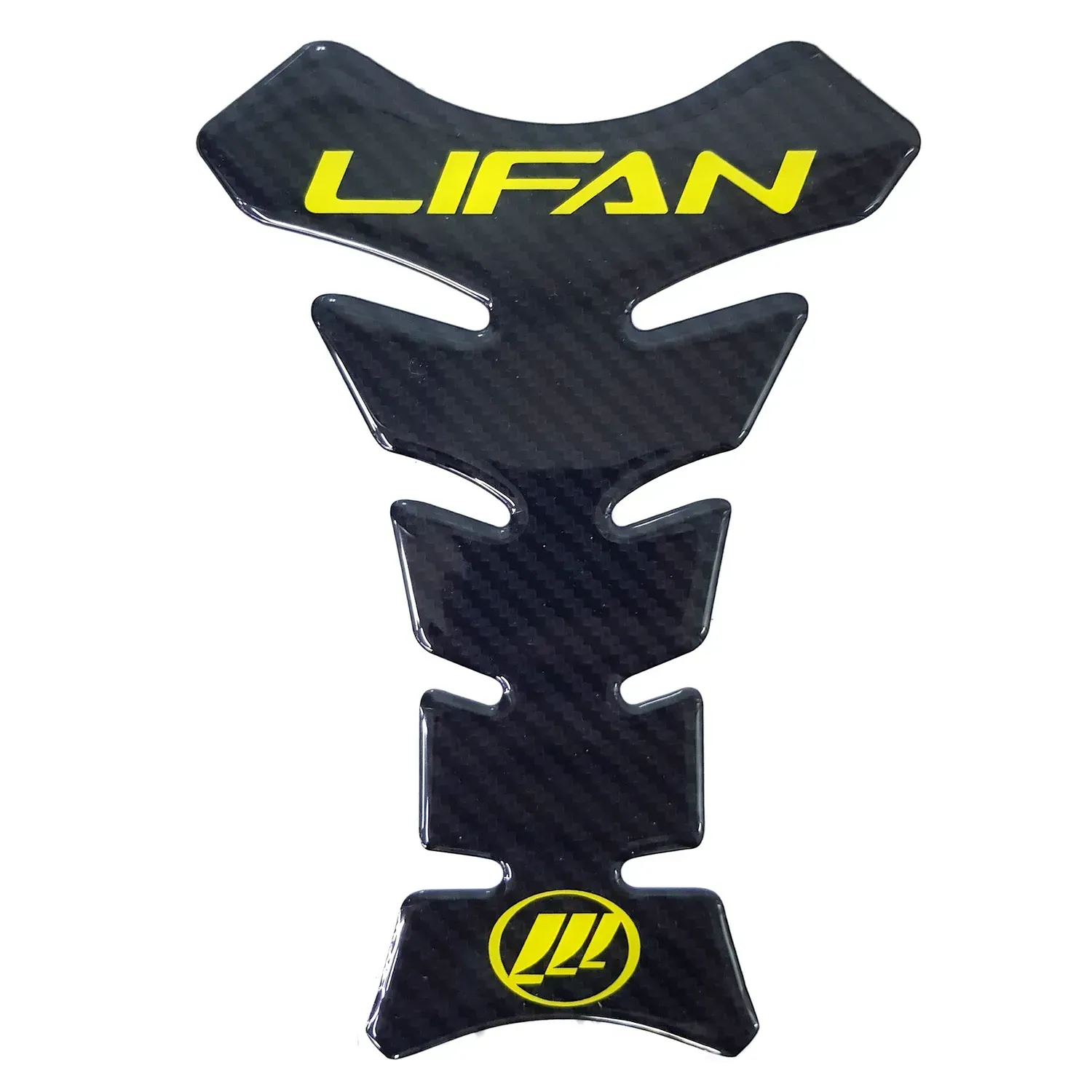 Наклейка на бак NB-1 карбон 2.0 Lifan yellow
