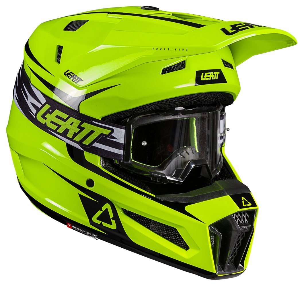 Шолом LEATT Moto 3.5 Helmet + Goggle [Neon Yellow]