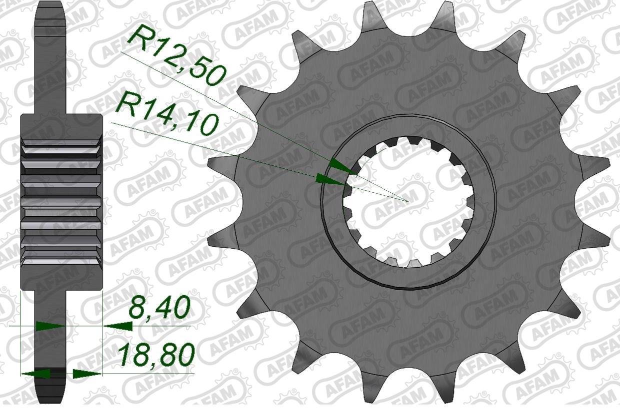 Зірка AFAM 525 Sprocket - BMW, 16z