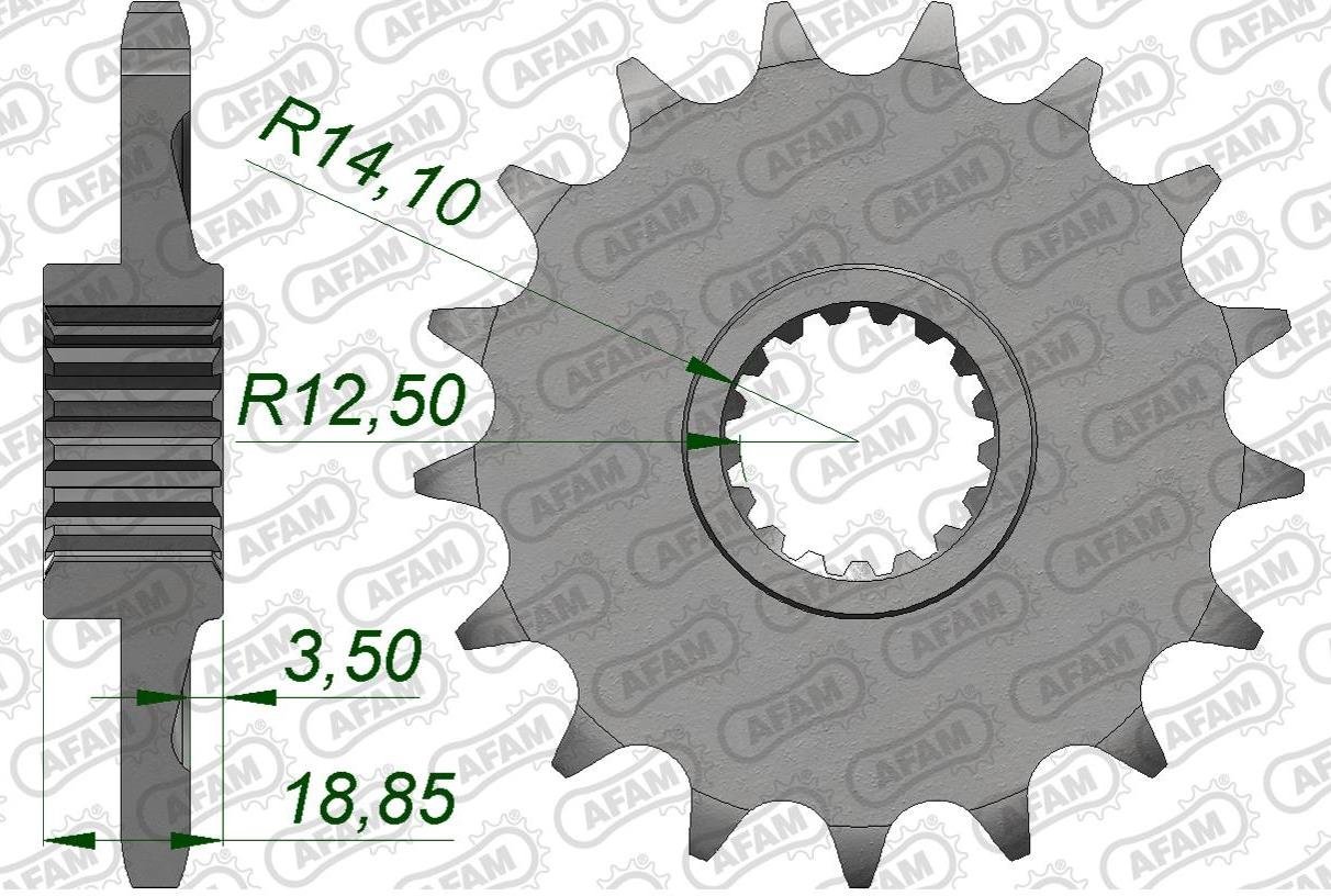Зірка AFAM 525 Sprocket - BMW, 17z