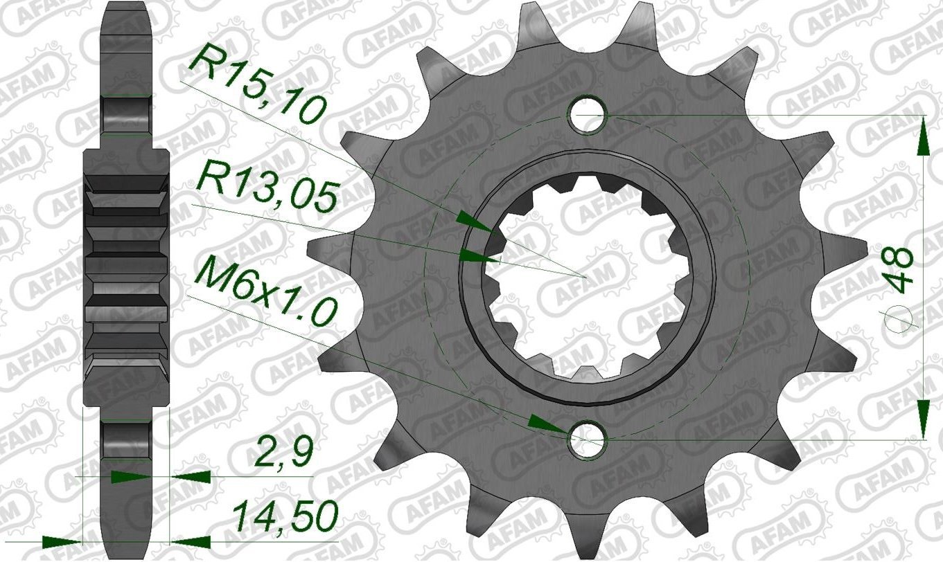 Зірка AFAM 530 Sprocket - Honda, 16z