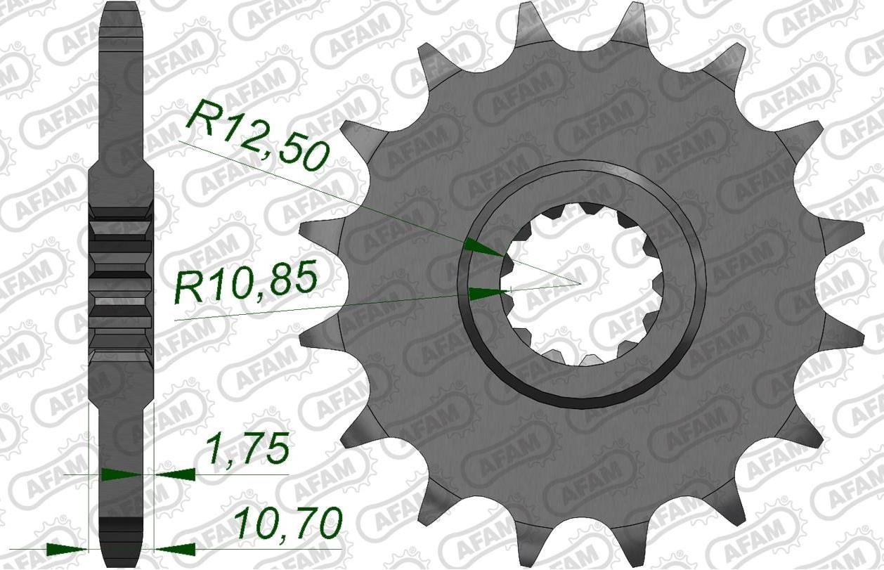 Зірка AFAM 525 Sprocket - Yamaha, 16z