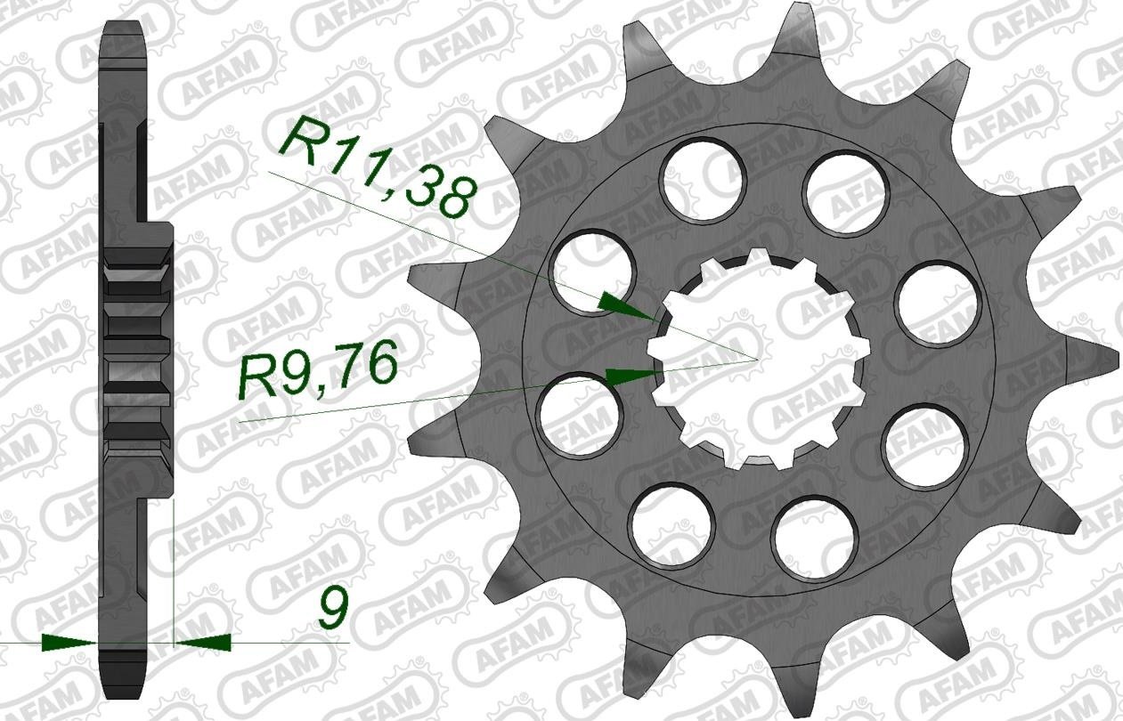Зірка AFAM 520 Sprocket - Suzuki, 13z