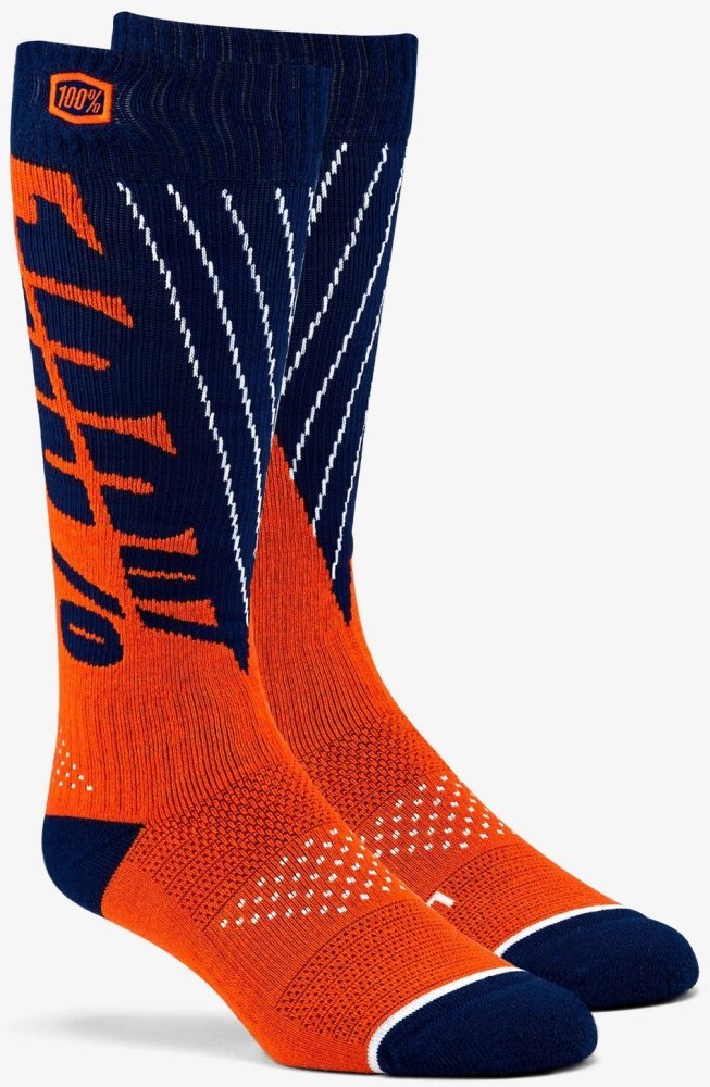 Шкарпетки 100% TORQUE Sock [Navy/Orange], S/M