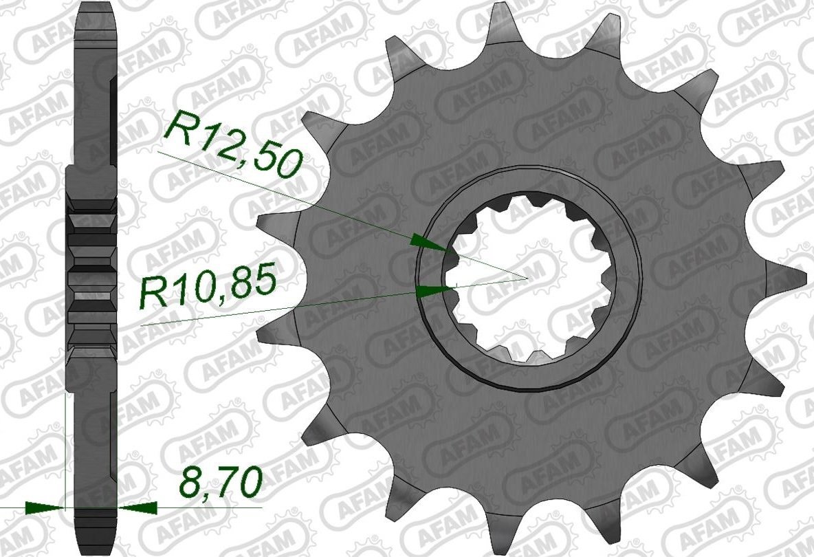 Зірка AFAM 525 Sprocket - Kawasaki, 15z
