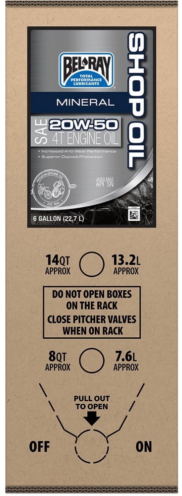 Масло моторне Bel-Ray SHOP Engine Oil [23л], 20w-50