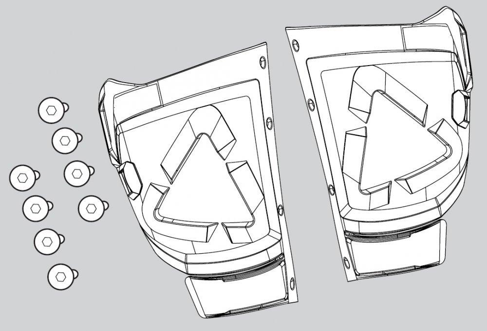 LEATT GPX 5.5 Boot Shin plate kit [White], 11