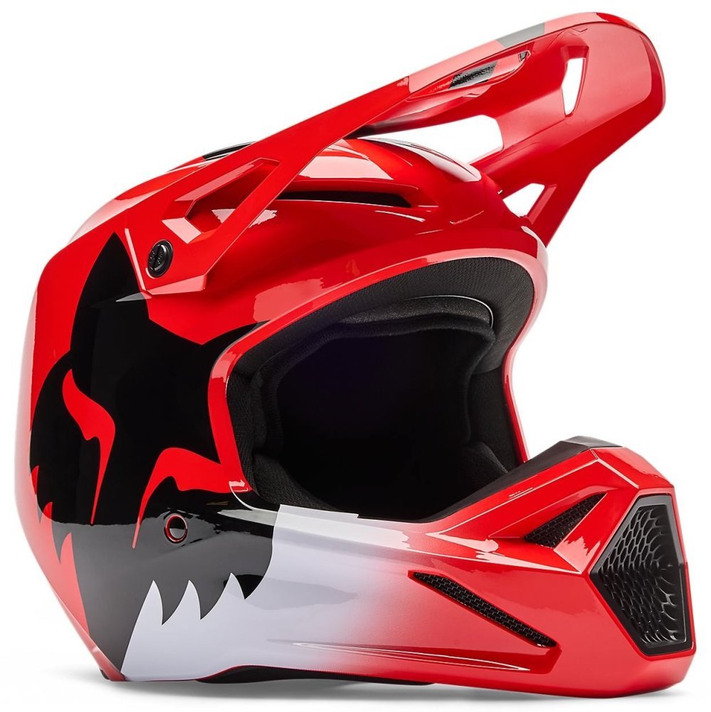 Шолом FOX V1 Helmet - SHIELD [Flo Red]
