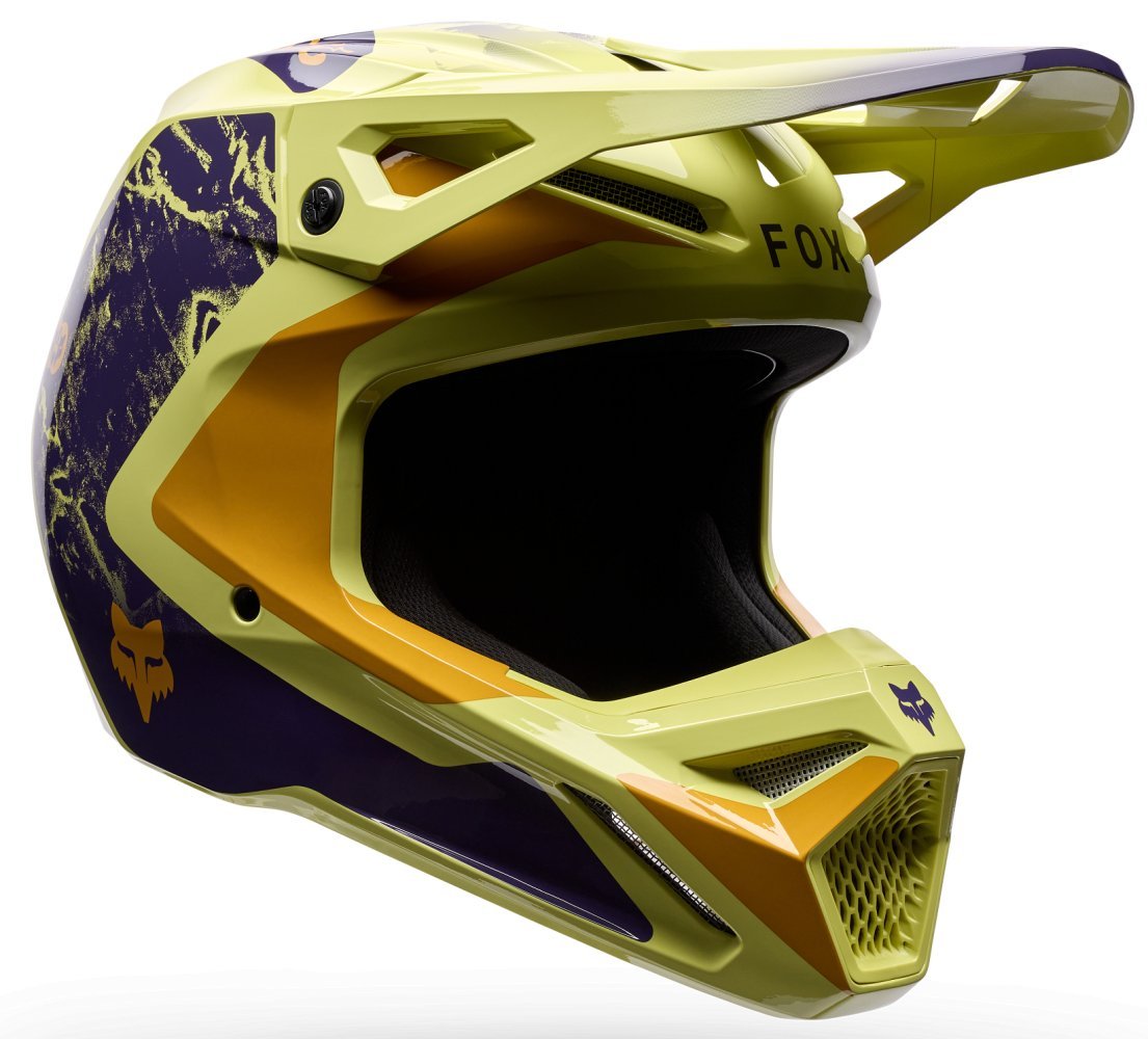 Шолом FOX V1 Helmet - IMAGE PRINT [Yellow]