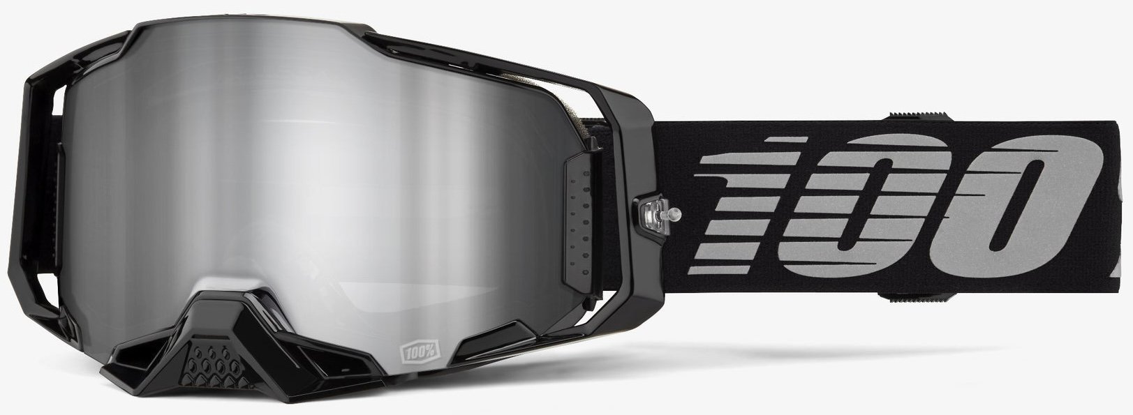 Окуляри 100% ARMEGA Goggle [Black], Mirror Silver Lens