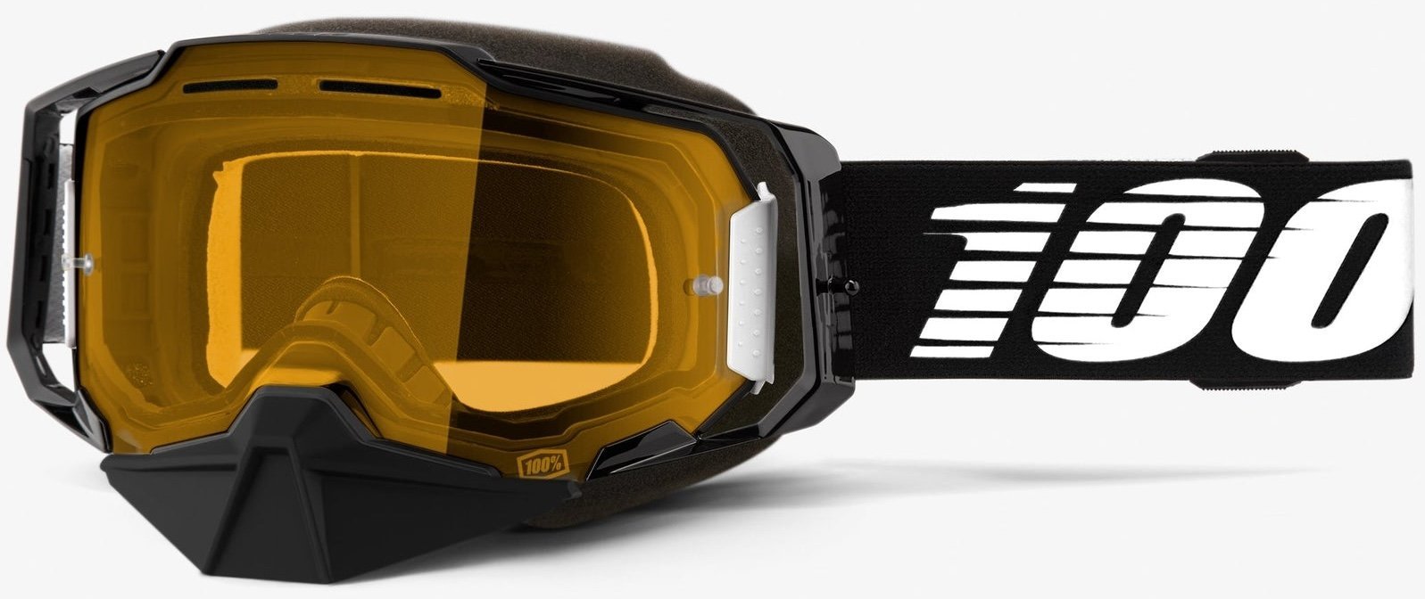 Окуляри 100% ARMEGA Snowmobile Goggle [Black], Dual Yellow Lens