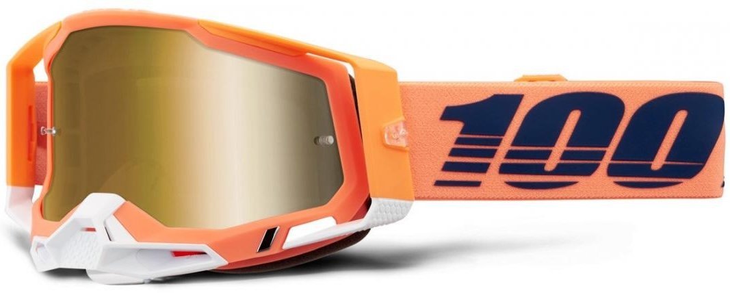 Окуляри 100% RACECRAFT 2 Goggle [Coral], Mirror Gold Lens
