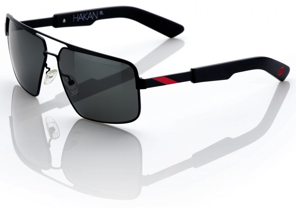 Окуляри 100% HAKAN Sunglasses [Black], Grey Lens