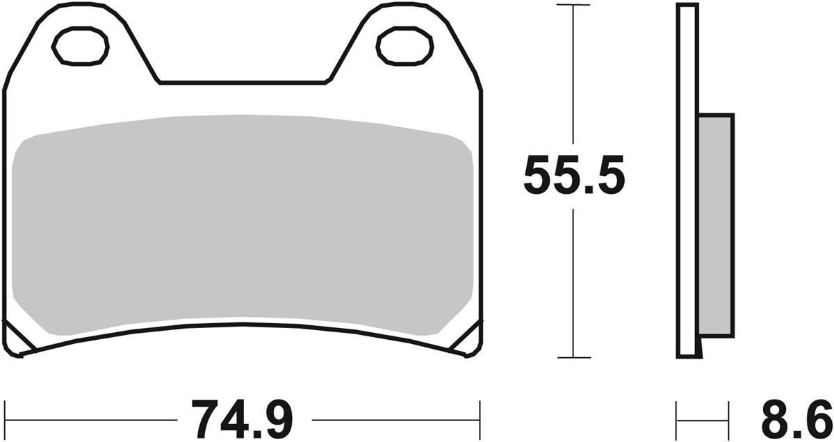 Гальмівні колодки SBS Upgrade Front Brake Pads, EVO Sinter