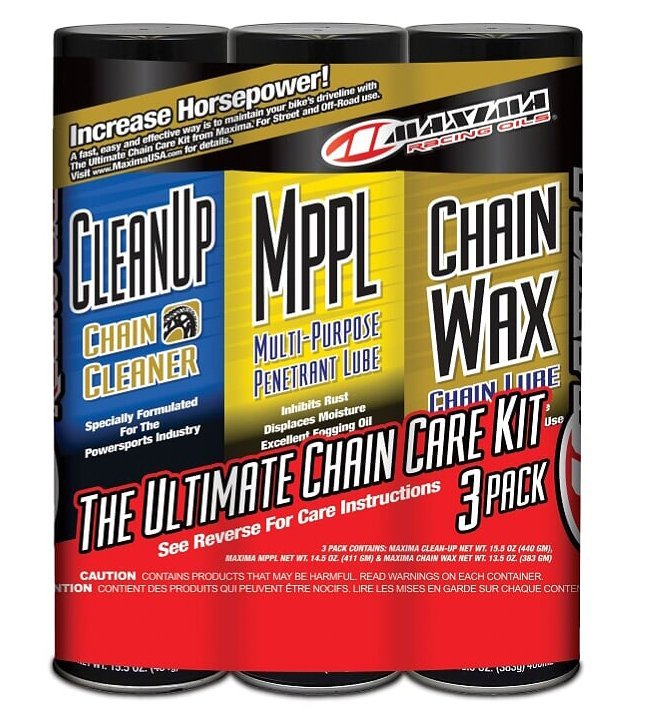Комплект Maxima Chain Wax Ultimate Chain Care Combo Kit [3-Pack], Universal lube