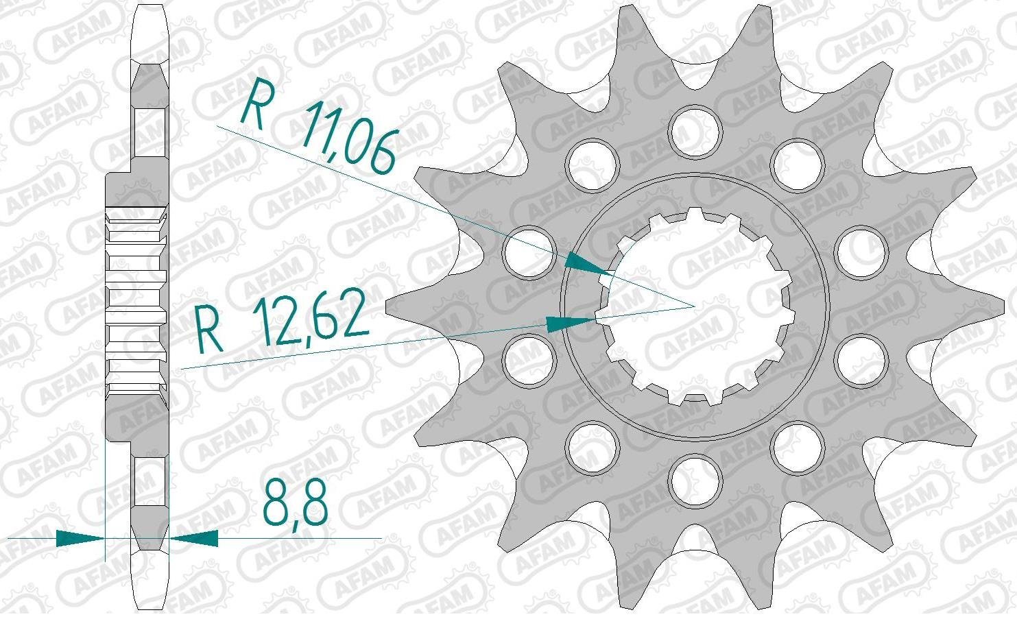 Зірка AFAM 520 Grooved Sprocket - KTM, 12z