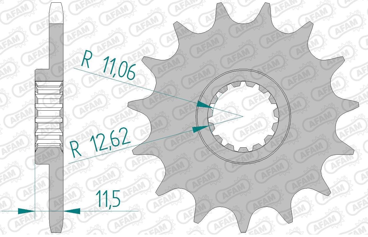 Зірка AFAM 520 Sprocket - KTM, 14z