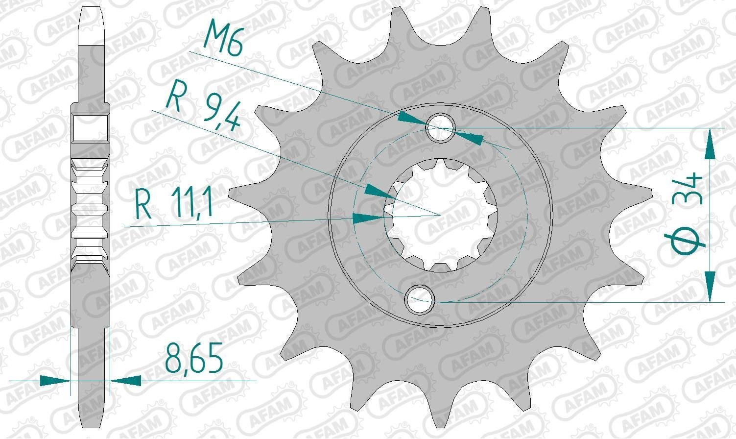 Зірка AFAM 520 Sprocket - KTM, 15z