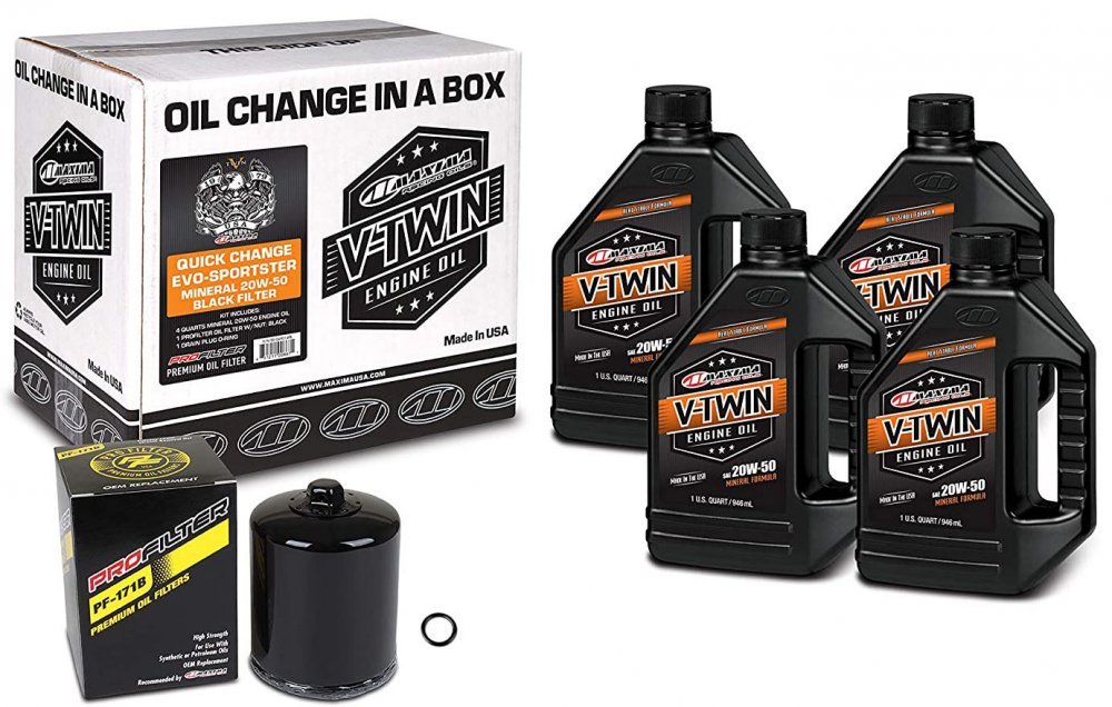 Комплект Maxima V-TWIN SPORTSTER® Quick Change Kit - Mineral [Black], 20w-50