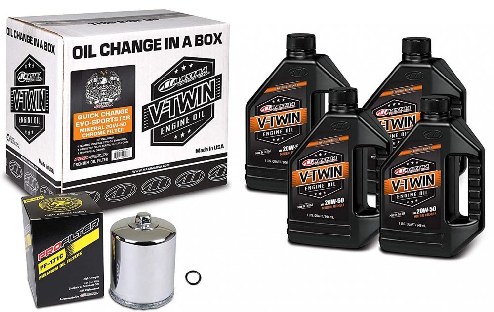 Комплект Maxima V-TWIN SPORTSTER® Quick Change Kit - Mineral [Chrome], 20w-50